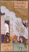 Young Sultan Mahmud of Ghazni visits a Hermit Note the sultan-s horse and his dog. unknow artist